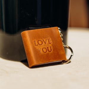 Portachiavi in pelle personalizzato, mini album fotografico, portachiavi con foto, regalo per lui, regalo per la fidanzata, regalo per la festa del papà, regalo di compleanno per lei, per papà