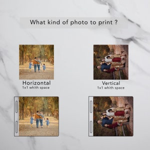 The photo shows how you have to send us the photo, so that an important part of the photo would not fall into the hole, it must be 1x1 size with space above your head.