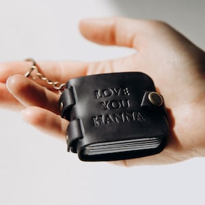 Mini album fotografico personalizzato, piccolo album fotografico, regalo di anniversario, regalo di San Valentino per lui, regalo fotografico unico per papà, regalo in pelle per la festa del papà