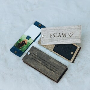 Personalized Mini Photo Keychain Christmas Leather Case Birthday Keyring Anniversary Gift For Him Her Engagement Gift Handmade Gifts