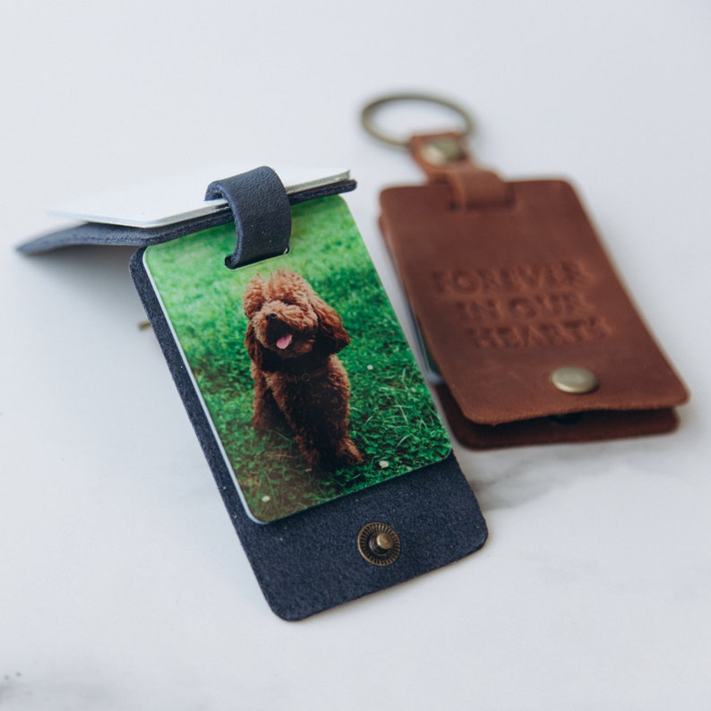 Custom Pet Dog Cat Memorial Loss Engraved Gifts Photo Key image 1