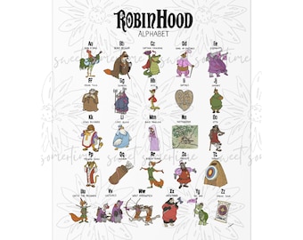 Robin Hood inspired Alphabet Digital Download