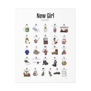 New Girl inspired Alphabet Poster