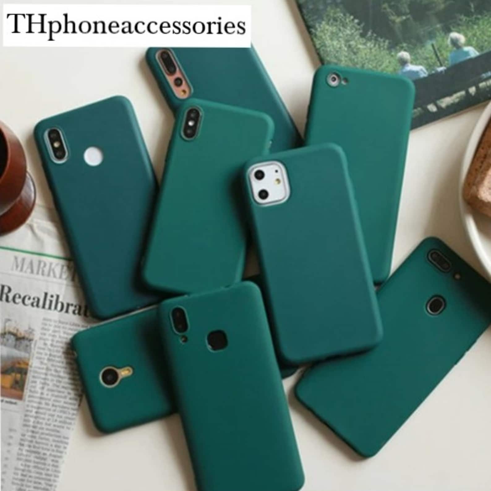 Dark Green Matte Phone Case For iphone 12 mini 11 Pro XS Max Etsy