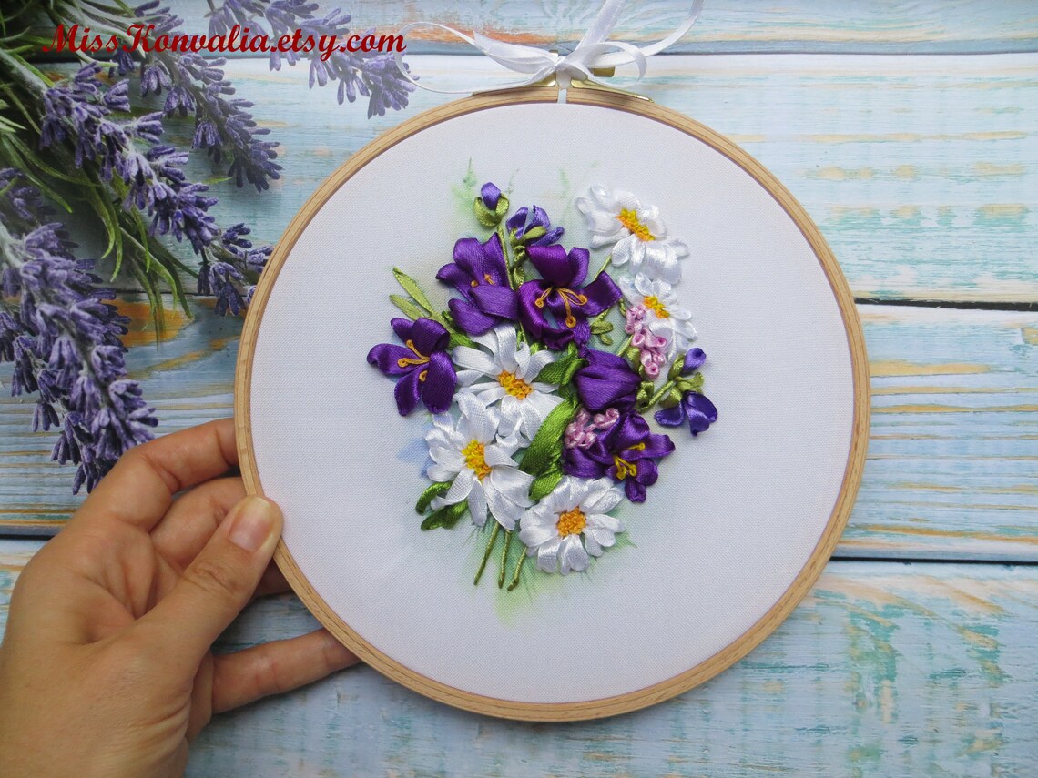 Silk ribbon embroidery KIT beginner christmas diy kit adult  Etsy