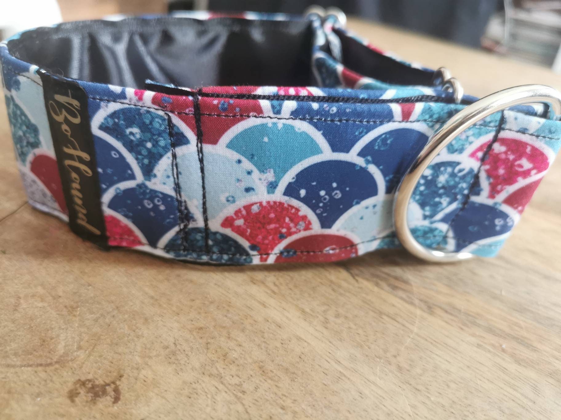 Collier Lévrier ou Autre Chien Réglable à Martingale Bohound Écailles Sirène