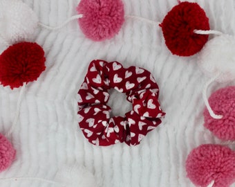 Hearts Scrunchie | Valentine’s Day Schrunchie | Gifts for Her | Galentines Day Gift