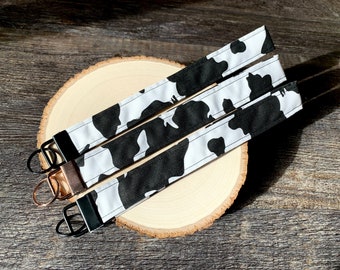 Cow Print KeyFob | Keychain | Lanyard