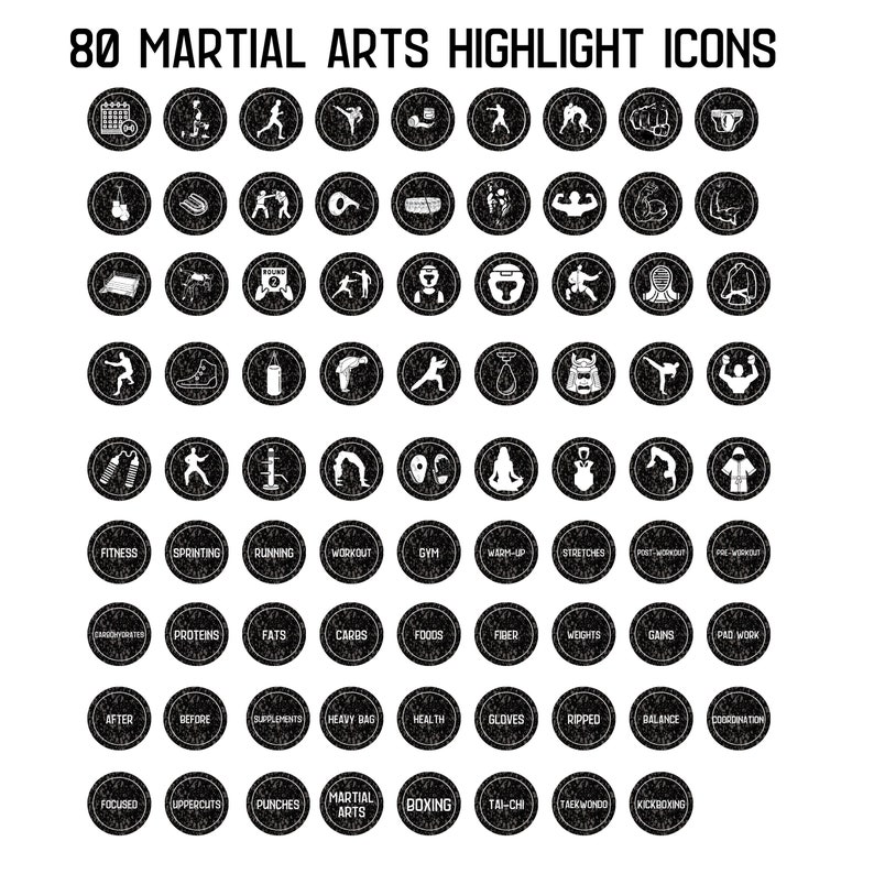 80 Martial Arts Instagram Highlights Martial Arts Instagram Etsy Canada