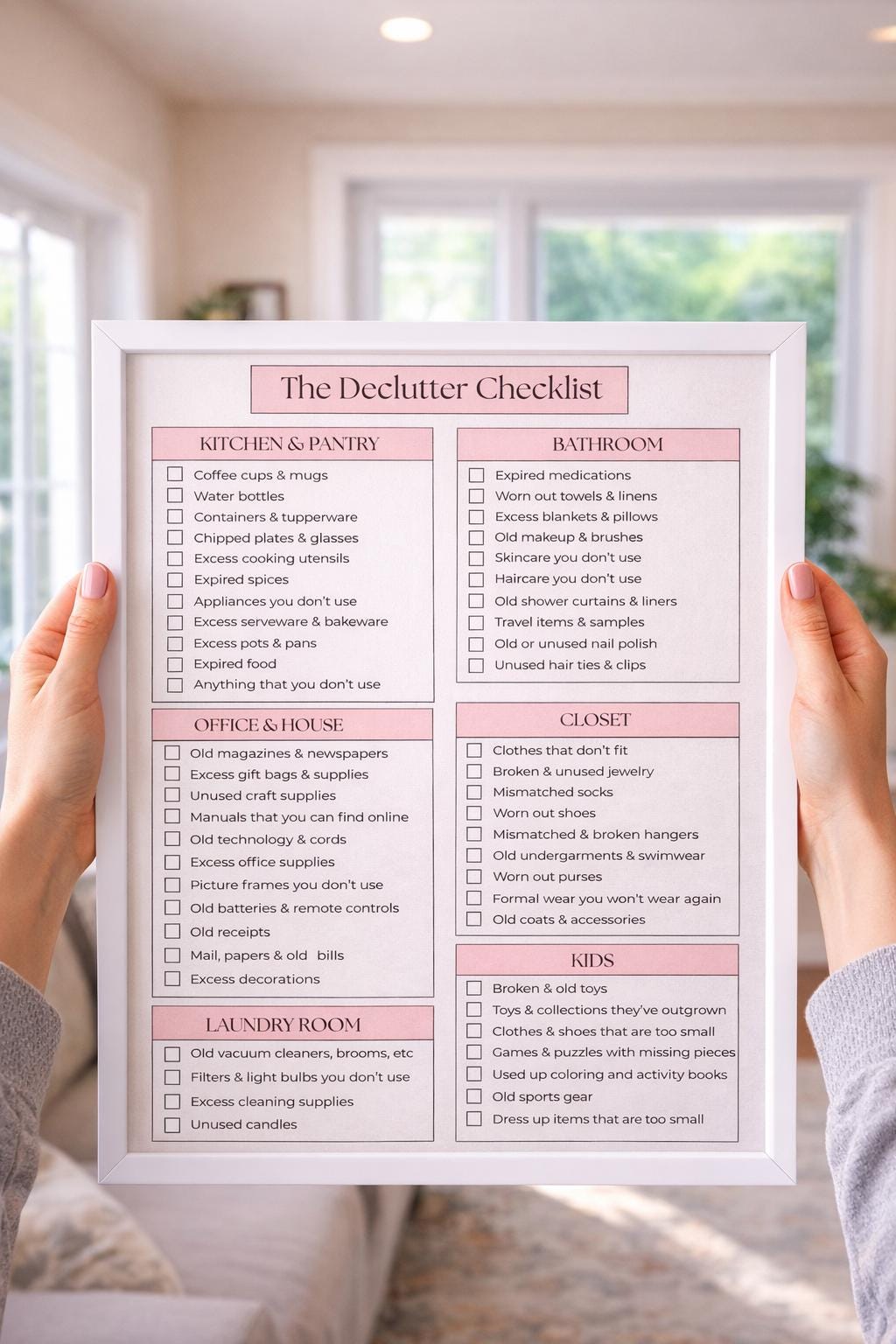 Printable Declutter Checklist PDF - Etsy