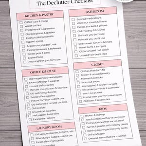 Printable Declutter Checklist PDF