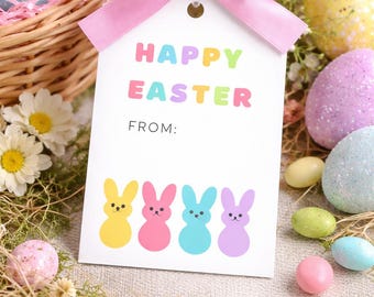 Easter Gift Tags Printable | Bunny Treat Bag Labels |  Kids Classroom Easter Favors | Digital Download