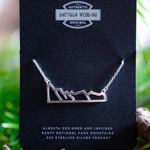 Moraine Lake Valley of the Ten Peaks Banff National Park Silver Necklace jewelry Canadian Rocky Mountain gift idea image 3