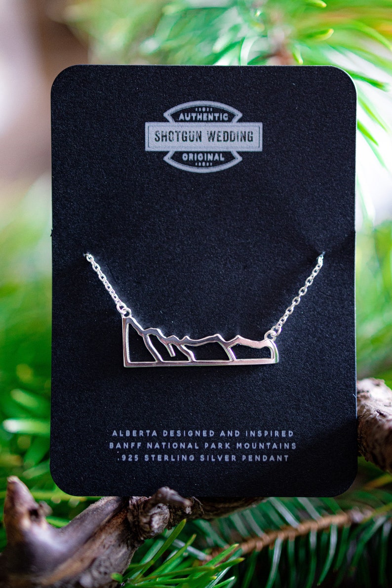Moraine Lake Valley of the Ten Peaks Banff National Park Silver Necklace jewelry Canadian Rocky Mountain gift idea image 3