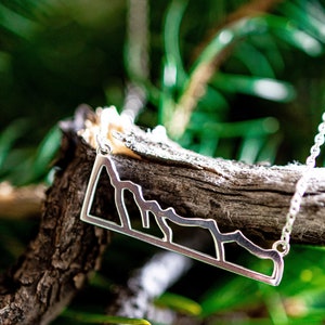 Moraine Lake Valley of the Ten Peaks Banff National Park Silver Necklace jewelry Canadian Rocky Mountain gift idea image 2
