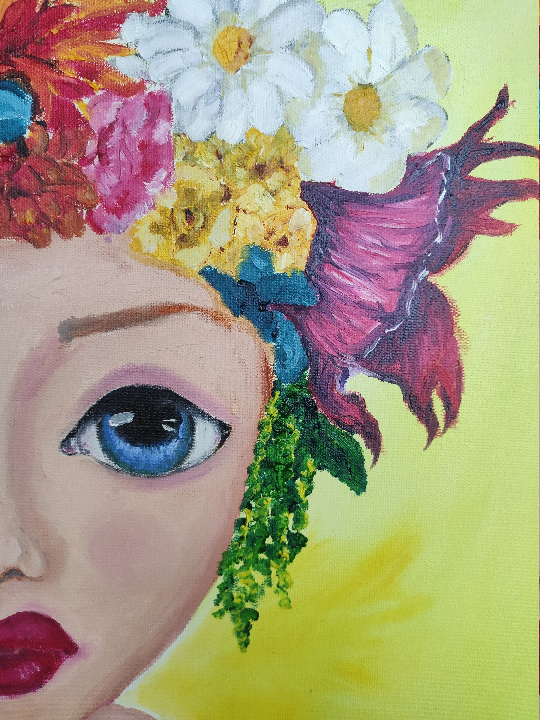 Bild Frauenkopf mit Blumen: A Timeless Masterpiece