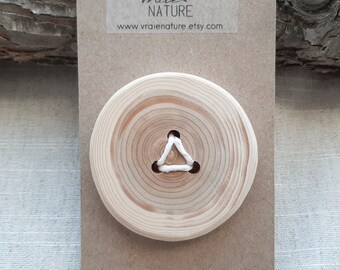 50mm wood button,  60 mm wood button