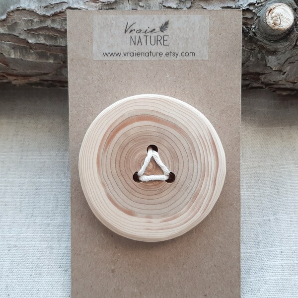 50mm wood button,  60 mm wood button