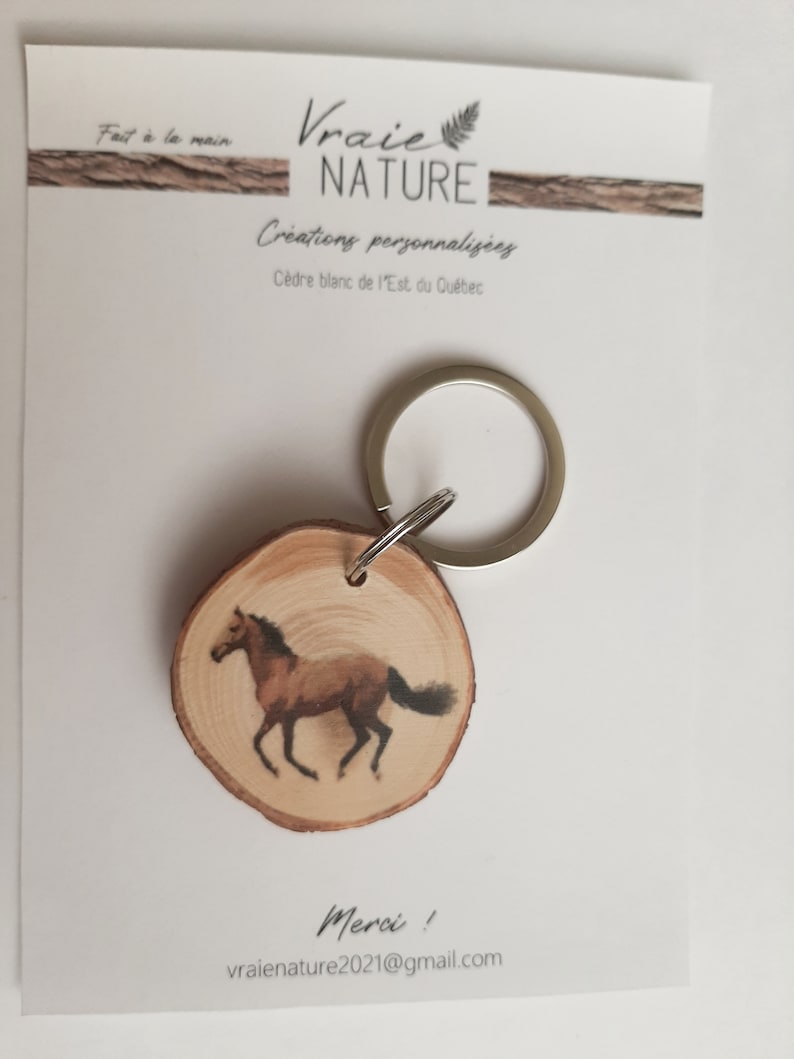 Horse keyring horse keychain customized keyring wood keychain