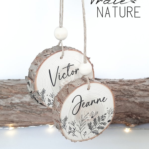 Small personalized ornament with name, name tag for gift, ornament 5-6.5 cm