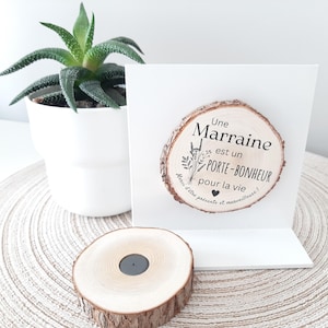 Aimant cadeau marraine et parrain, Ornement cadeau marraine et parrain