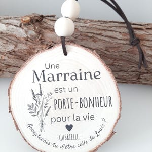 Announcement / Request for godfather or godmother, godfather or godmother gift, Ornament or personalized magnet