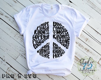 Download Peace Love Kindness Etsy