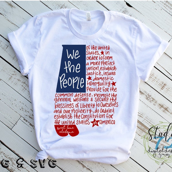 We the People Constitution American Independence Day SVG PNG Instant Download Graphic Art