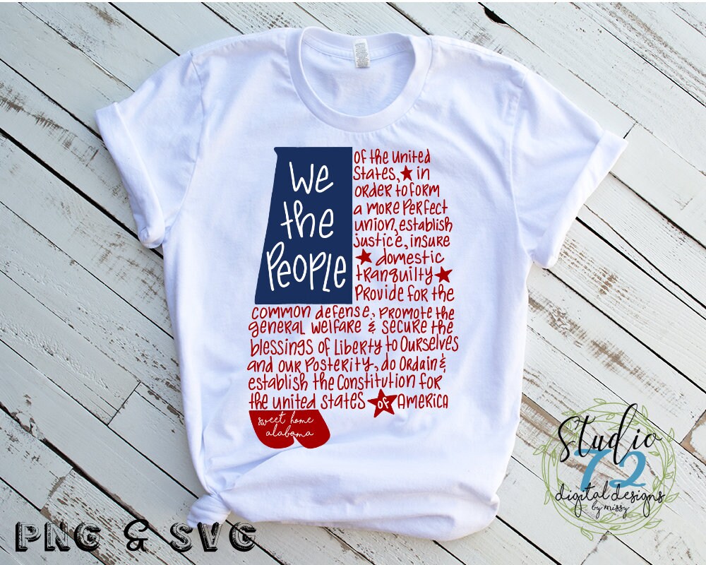 We the People Constitution American Independence Day SVG PNG Instant Download Graphic Art