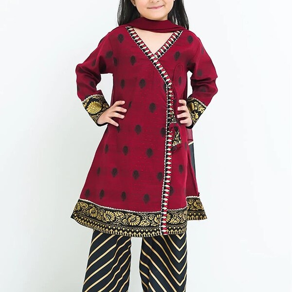 Traditional Asian Kids Dresses & Pakistani Fashion for Little Girls, Eastern Kids Wear for Special Occasions, Pakistani Heritage for Kids