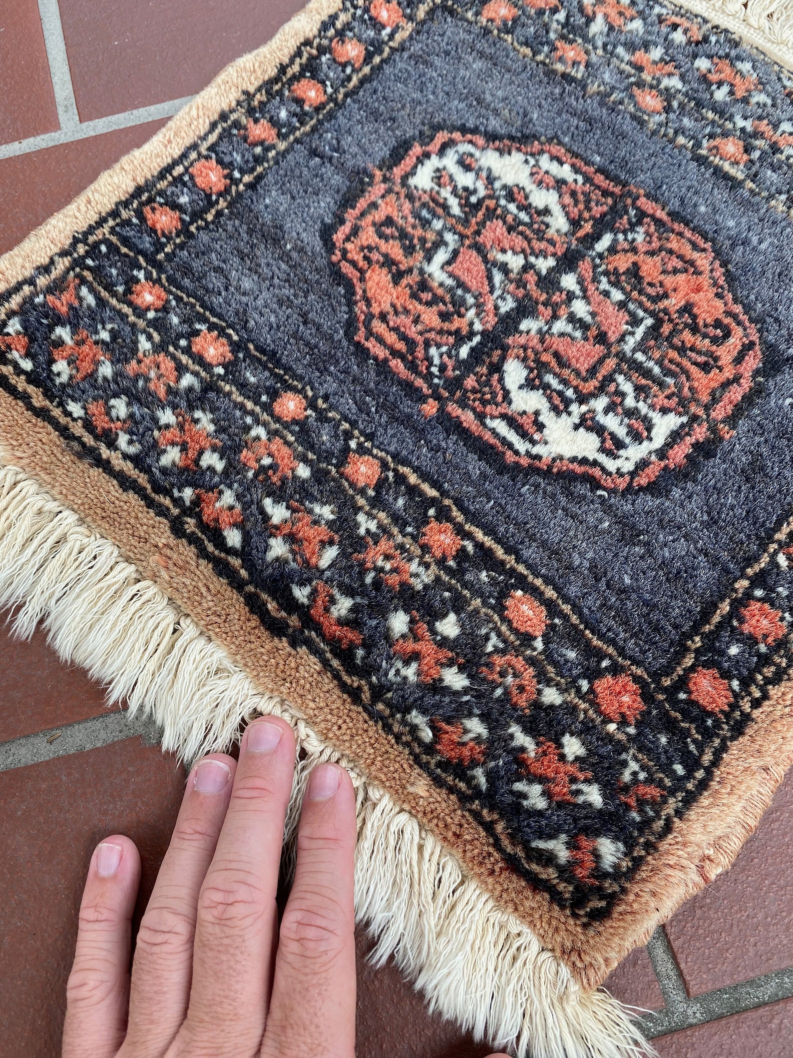 Mini Persian Carpet Handknotted Rug Table Carpet Wall Art Etsy