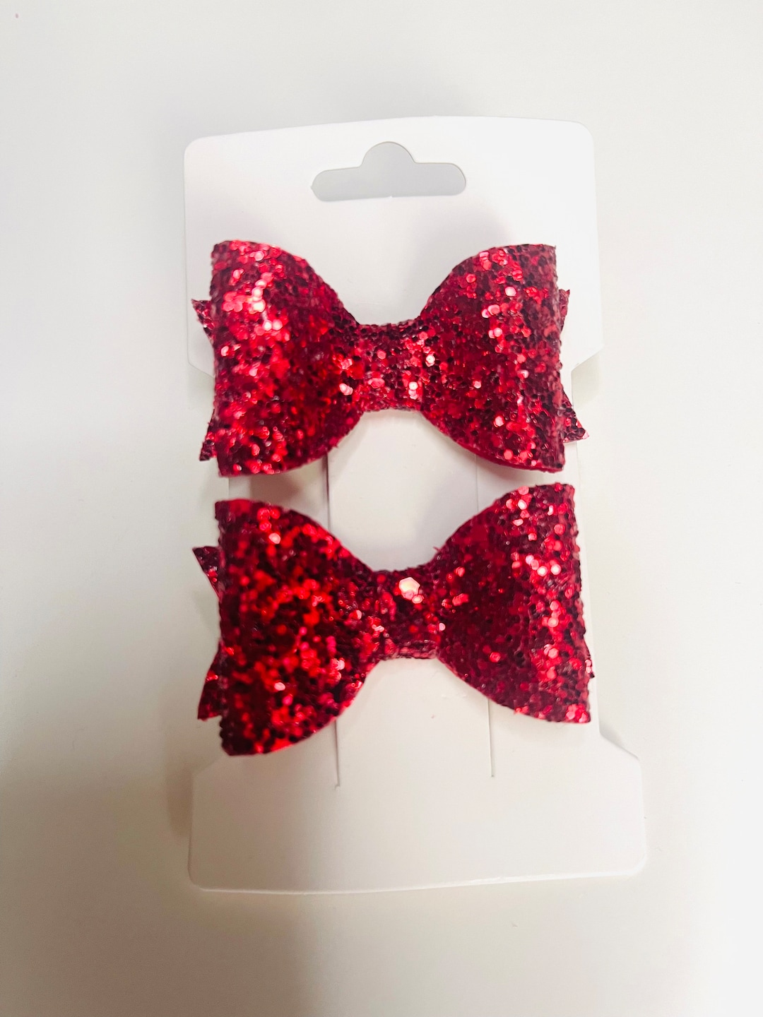 Red Glitter Hair Clips Set Pigtail Hair Clips Set Alligator Etsy