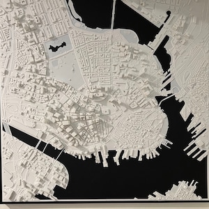 | 3D de Boston fichiers numériques | | de fichiers 3D STL | de carte 3D de Boston | d’art de ville en 3D | de repère imprimé en 3D Maquette de Boston Skyline | Art 3D