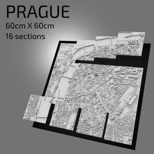 | 3D prague fichiers numériques | | de fichiers 3D STL | de carte 3D de Prague | d’art de ville en 3D | de repère imprimé en 3D Maquette de Prague Skyline | Art 3D