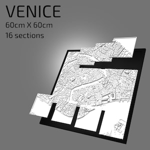 | 3D Venise fichiers numériques | | de fichiers 3D STL | de carte 3D de Venise | d’art de ville en 3D | de repère imprimé en 3D Maquette de Venice Skyline | Art 3D