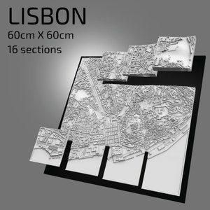 | 3D Lisbonne fichiers numériques | | de fichiers 3D STL | de carte 3D de Lisbonne | d’art de ville en 3D | de repère imprimé en 3D Maquette de Lisbon Skyline | Art 3D