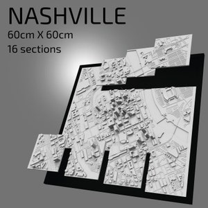 | 3D de Nashville fichiers numériques | | de fichiers 3D STL | de cartes 3D de Nashville | d’art de ville en 3D | de repère imprimé en 3D Maquette de Nashville Skyline | Art 3D
