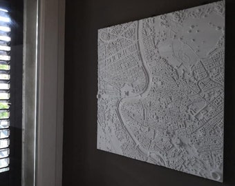 3D Rom | Digitale Dateien | 3D STL Datei | Rom 3D Karte | 3D City Art | 3D gedruckte Landmark | Modell Rom Skyline | 3D Kunst