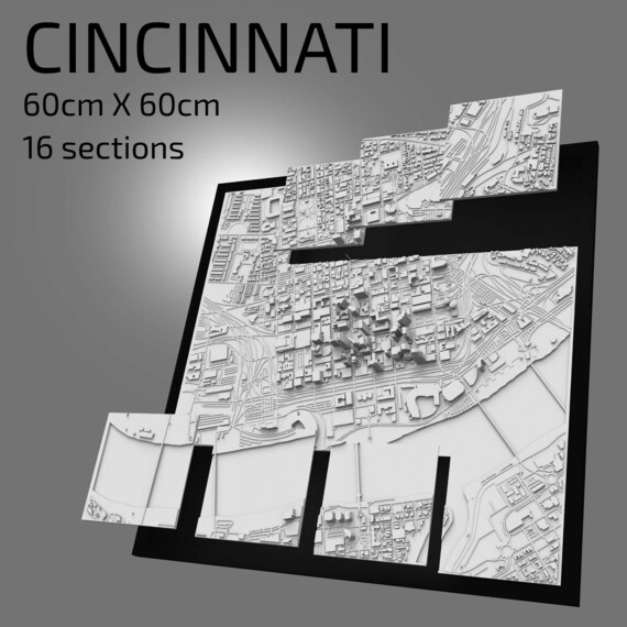 3D Cincinnati Digital Files 3D STL File Cincinnati 3D - Etsy