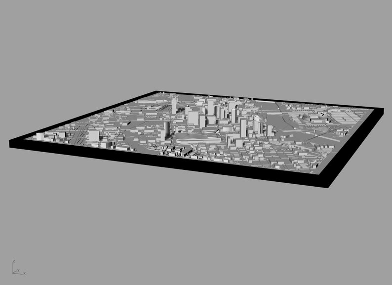 3D Nashville Digital Files 3D STL File Nashville 3D Map Etsy