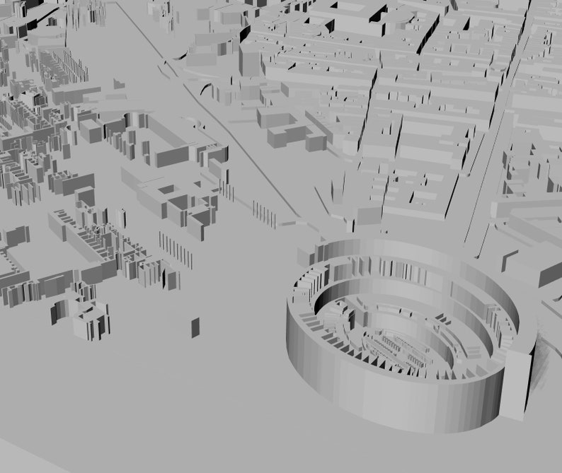 Sumole 3d Rome 3D Rome | Digital Files | 3D STL File | Rome 3D Map | 3D City Art | 3D ...