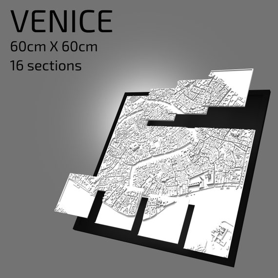 3D Venice City Map | Detailed 3D Model (Digital Files)
