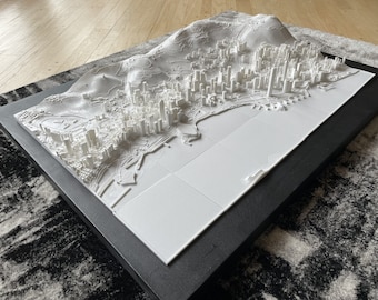 3D Hong Kong City Map | Detailed Topographic Model (Digital Files)