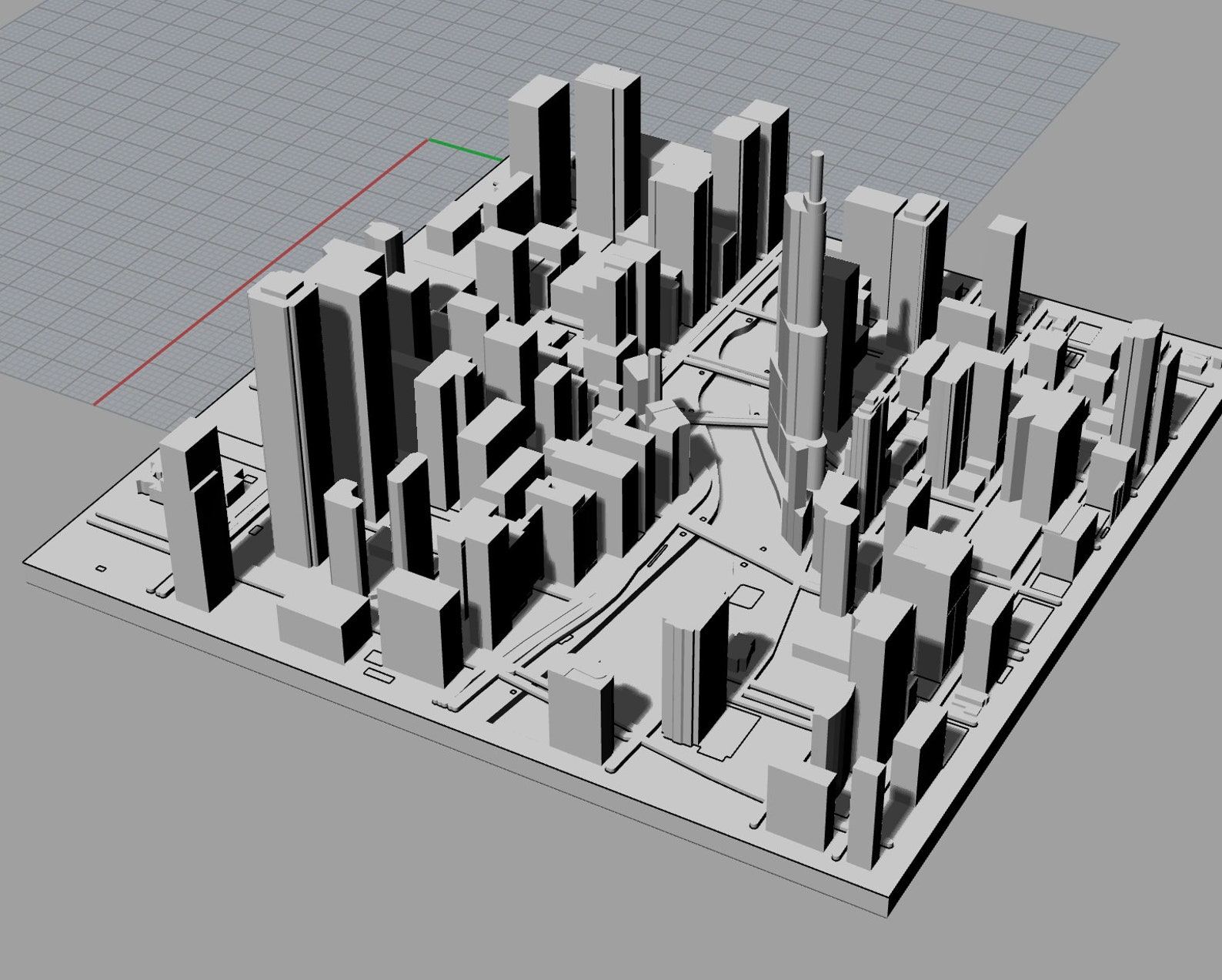 3D MODEL FILE STL Chicago framed wall art souvenir city map 3D Etsy