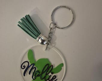 Disney stitch personalised keyring with matching tassel