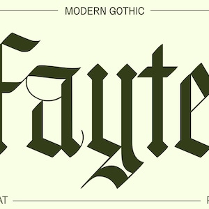Fayte modern blackletter font