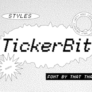 Pixel Font Tickerbit