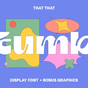 Tumb fun font quirky bold letters