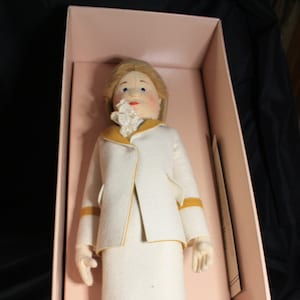 Vintage Margaret Steiff Felt Doll Tennislady Betty, in box with certificate, approximately 18&quot; tall