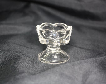 Clear Scalloped Footed Salt Cellar/Dip